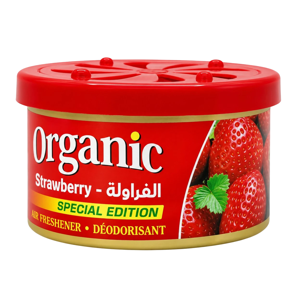 ال اند دي معطر جو للسيارة برائحة الفراولة علبة حمراء