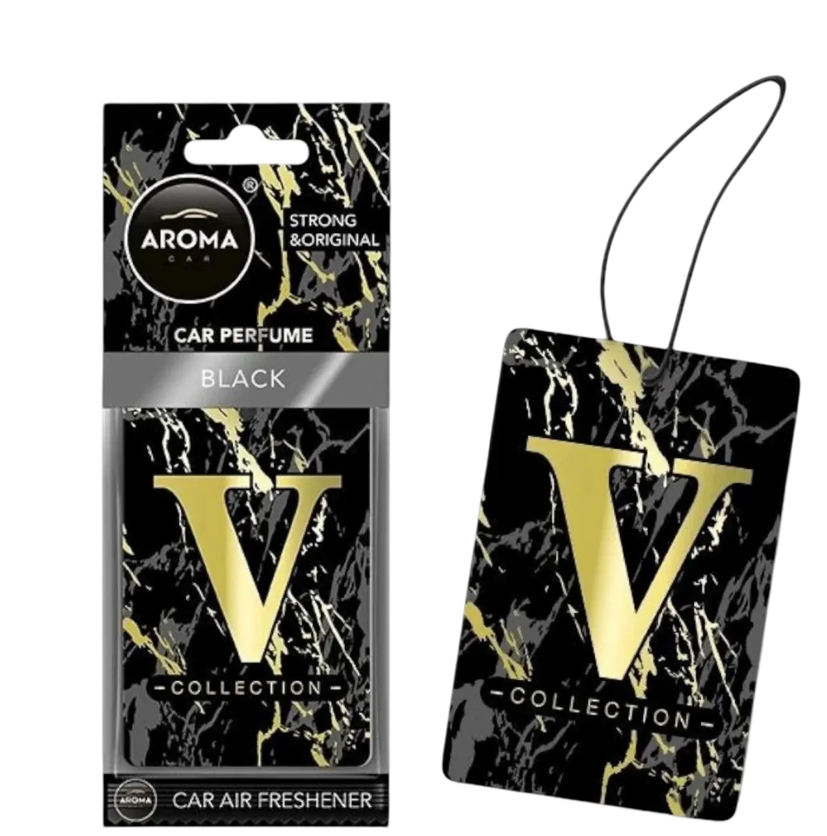 اروما معطر جو للسيارة 1 قطعة حرف V لون اسود يمنح السيارة رائحة منعشة وشكل انيق