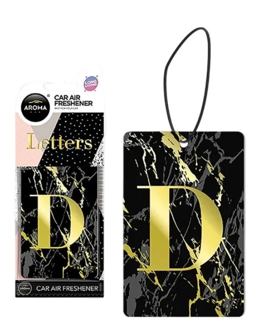 اروما معطر جو للسيارة 1 قطعة حرف D يمنح السيارة رائحة منعشة ويضيف تصميم بسيط