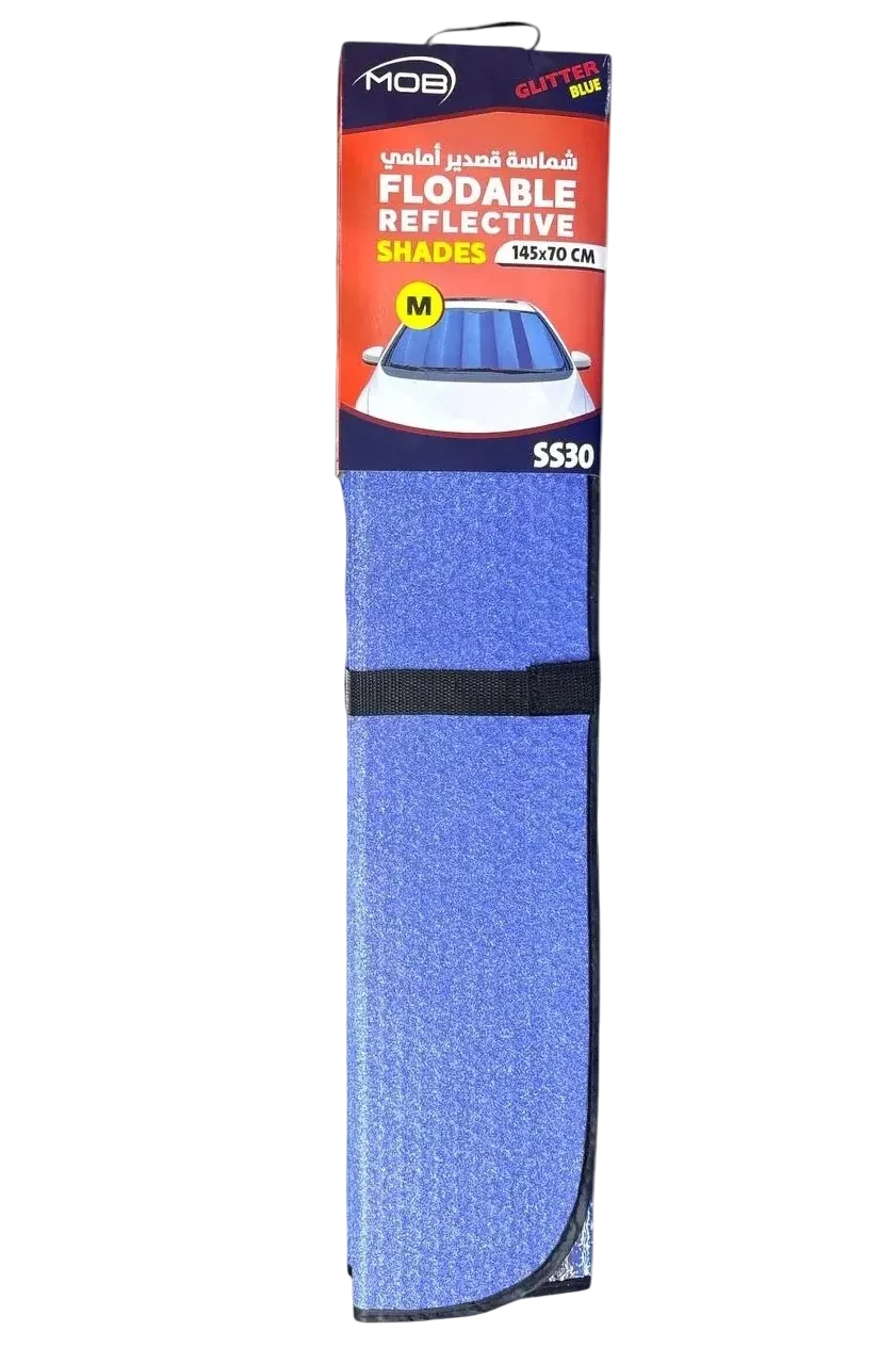 MOB Front Car Sunshade Medium Size Blue Color