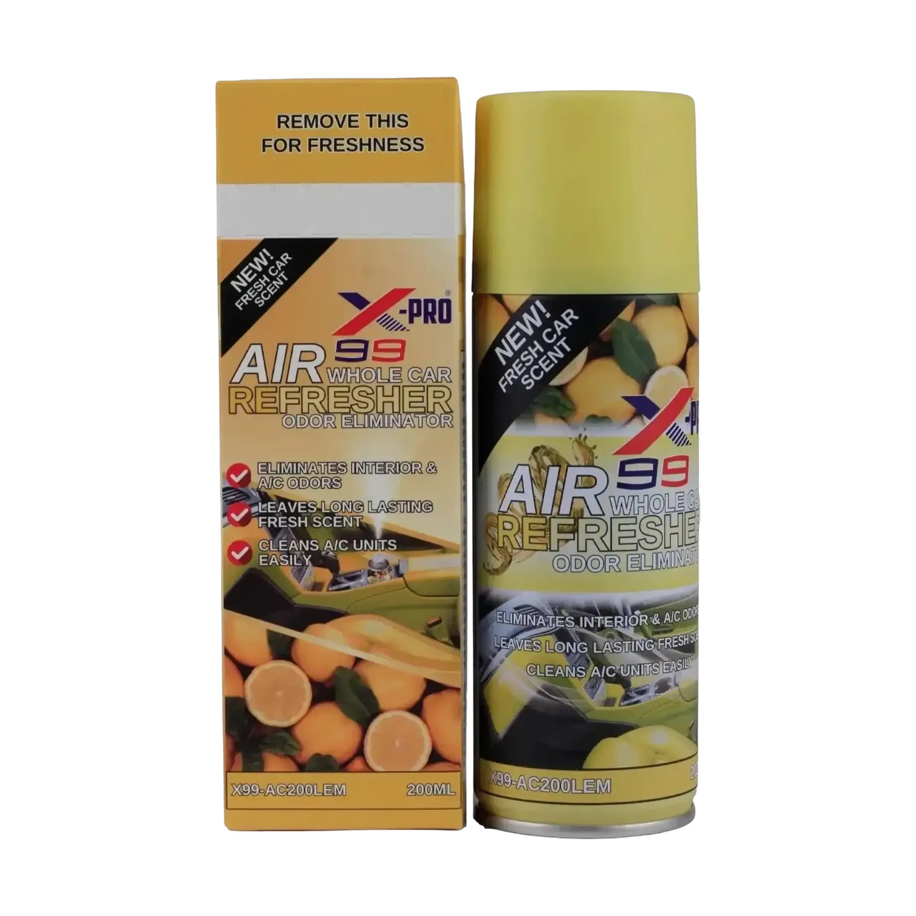 اكس برو 99 معطر مكيف السيارة برائحة الليمون 200 مل