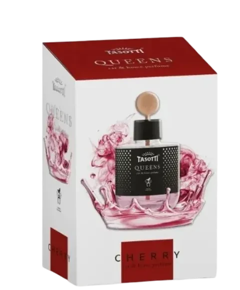 تاسوتي كوينز عطر للسيارة والمنزل برائحة الكرز يمنح رائحة حلوة ويزيل الروائح المزعجة