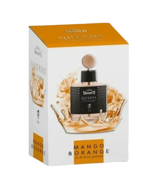 تاسوتي عطر للسيارة والمنزل برائحة مانجو وبرتقال يمنح رائحة فواكه منعشة ويزيل الروائح غير المرغوبة