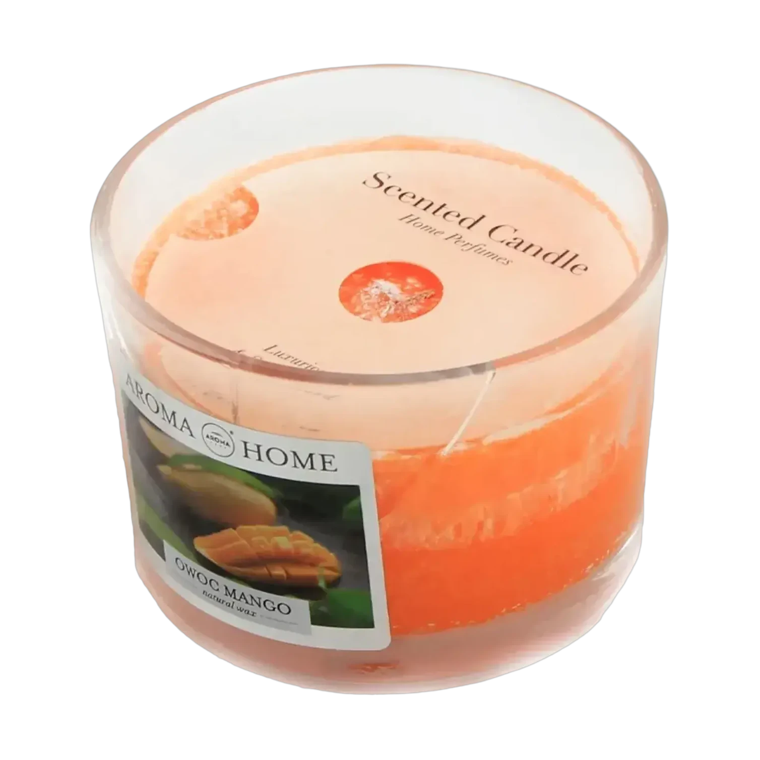 اروما هوم شمعة معطرة برائحة المانجو الطبيعية في كوب زجاجي