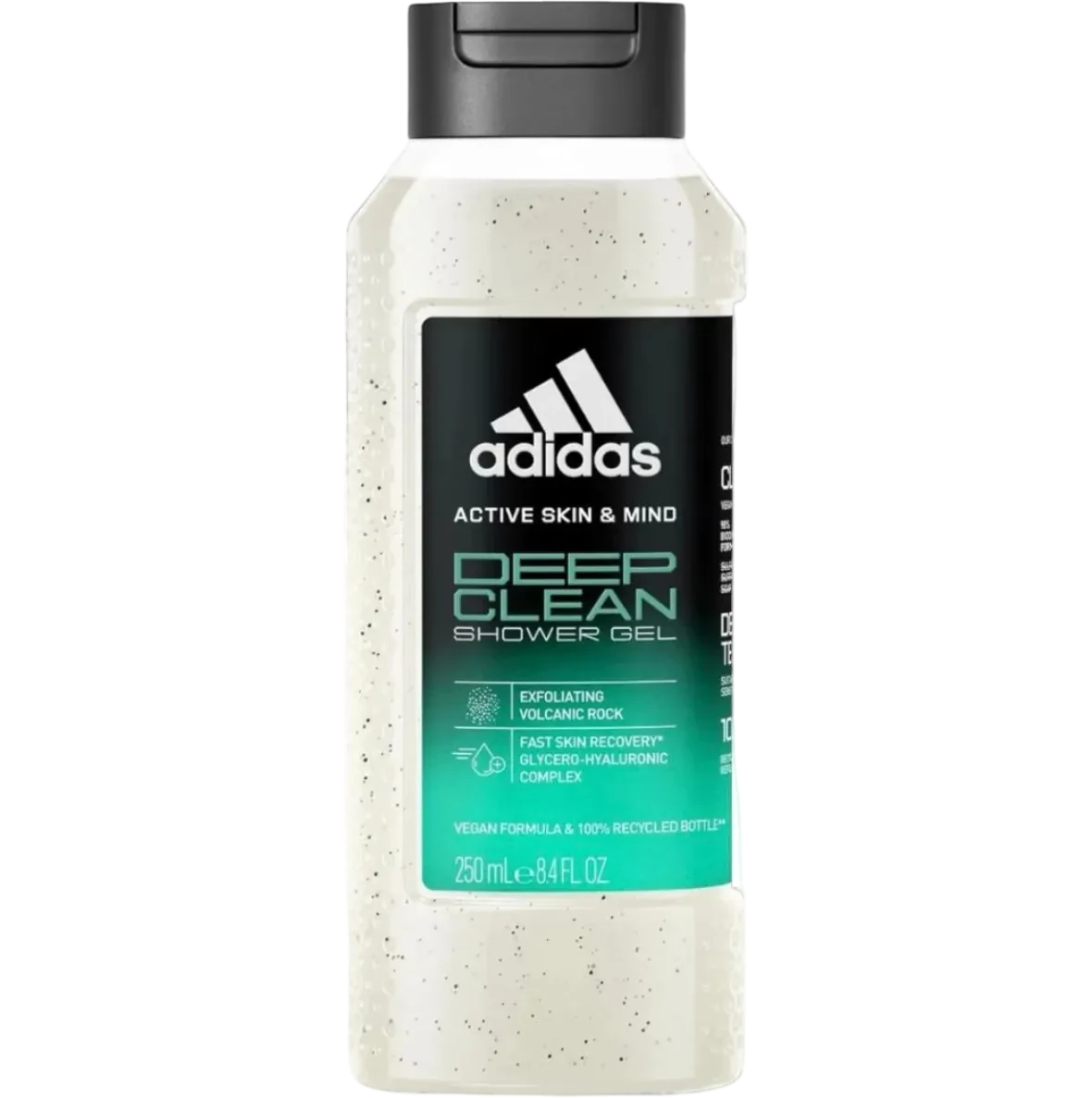 Adidas Deep Clean Shower Gel exfoliates with volcanic rock for deep cleansing 250ml