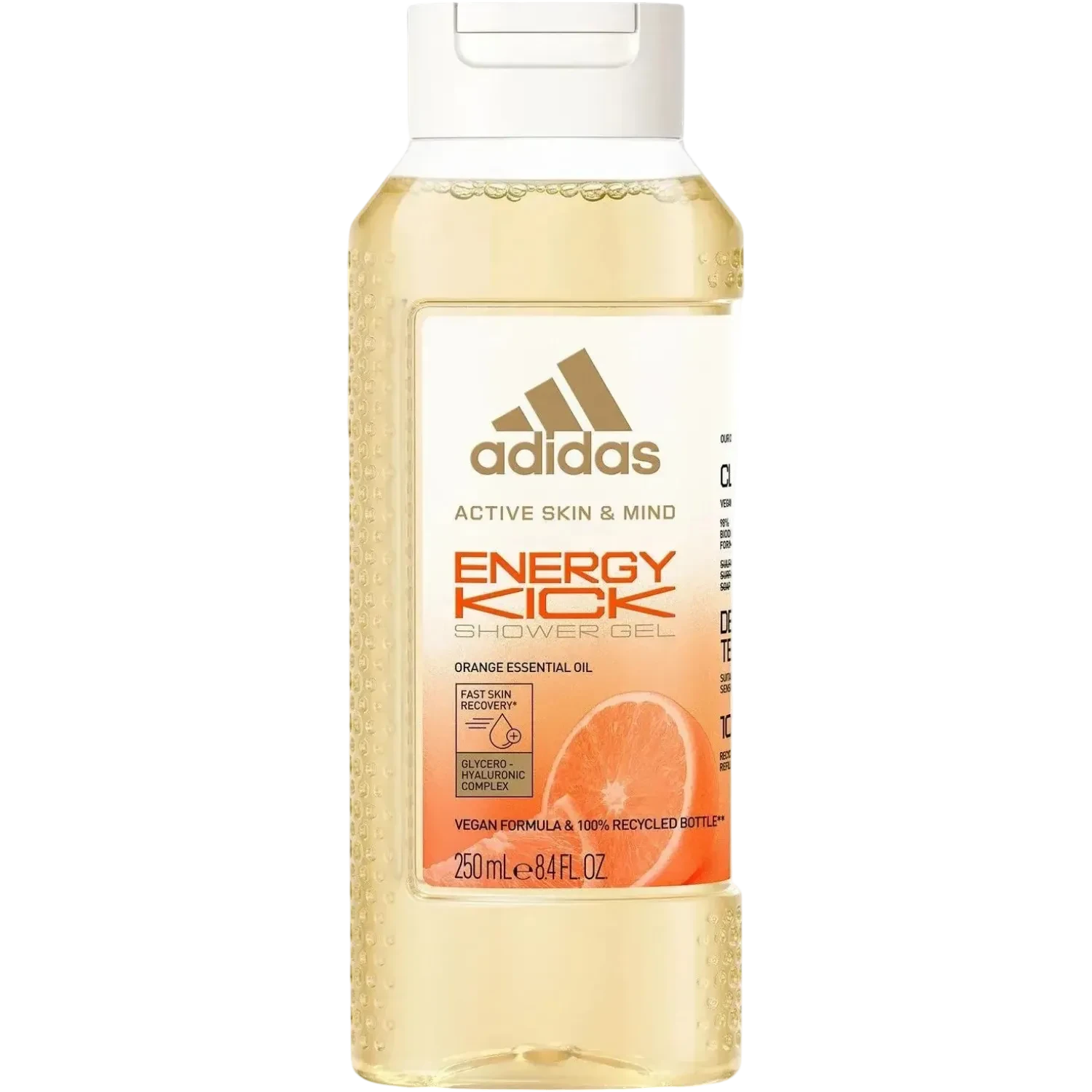 Adidas Energy Kick Shower Gel with orange essential oil for morning freshness