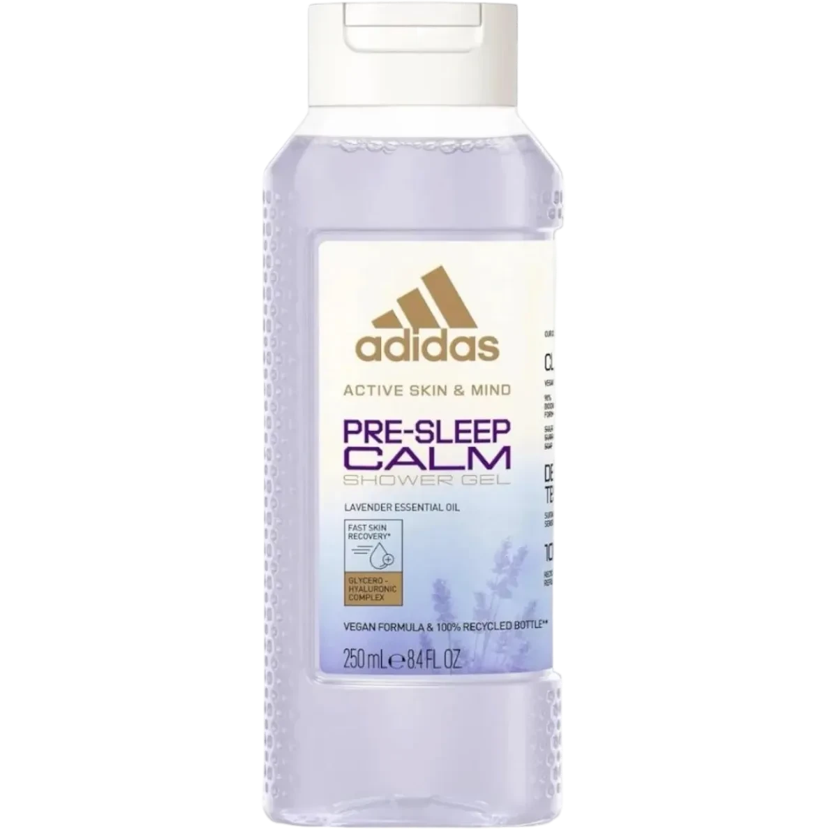 Adidas Pre-Sleep Calm shower gel with lavender oil 250ml for nighttime relaxation