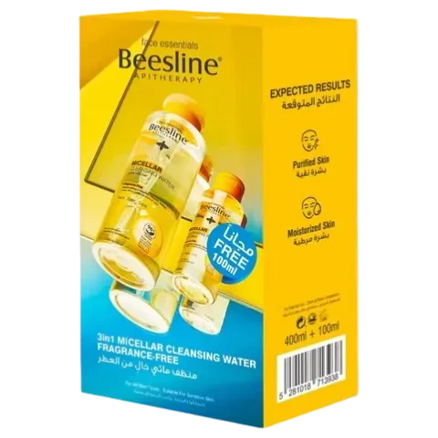 Beesline 3-in-1 Micellar Cleansing Water 400ml removes makeup