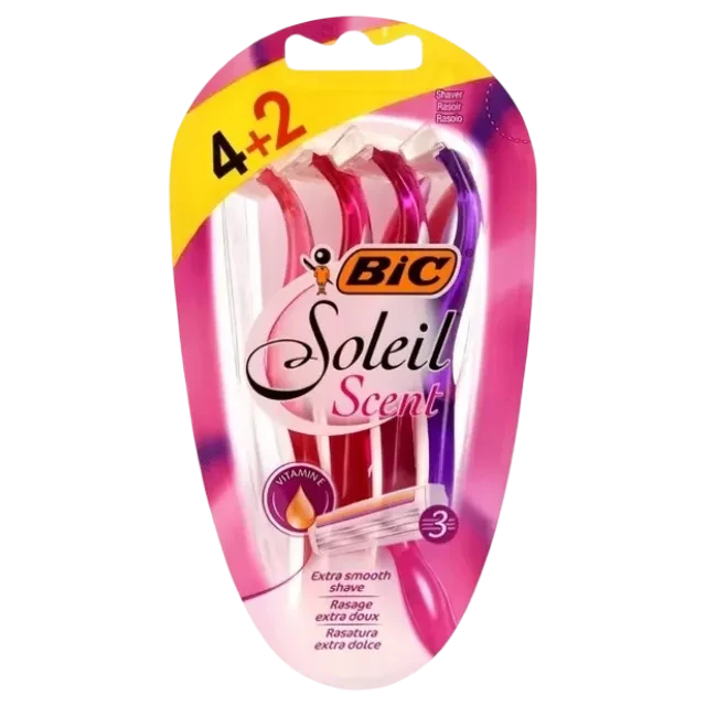Bic Soleil Scent women's disposable razor with vitamin E rose 4+2 pieces