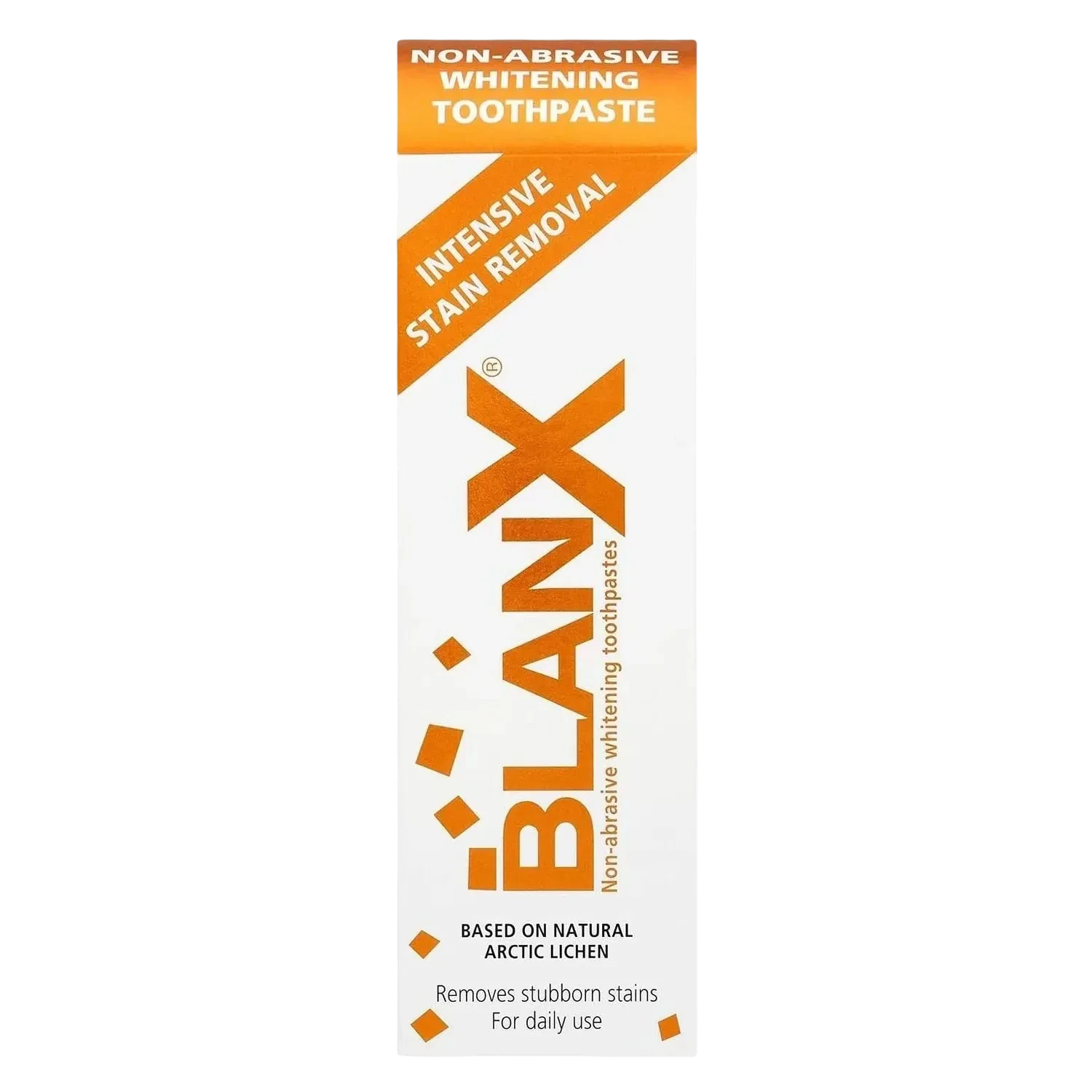 Blanx Intensive Stain Removal Toothpaste whitens teeth without abrasive ingredients 75ml