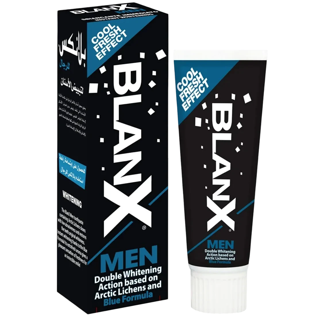 Blanx Men Toothpaste offers double whitening with arctic lichens 75ml