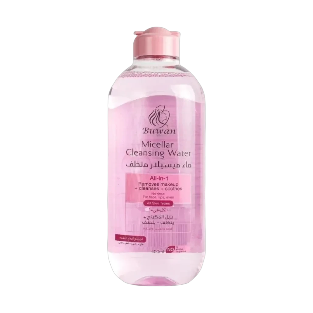 Buwan Pink Micellar Cleansing Water removes makeup in one easy step 400ml