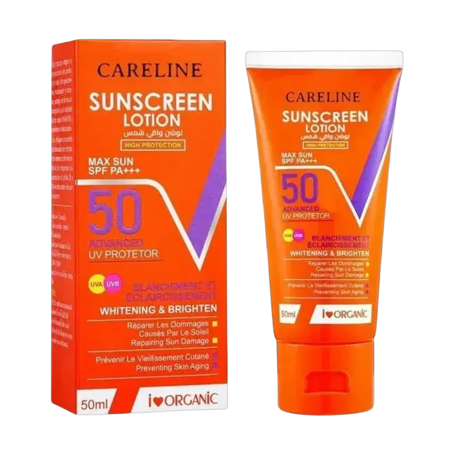 Careline Sunscreen Lotion 50ml lightweight and non-greasy skin protection