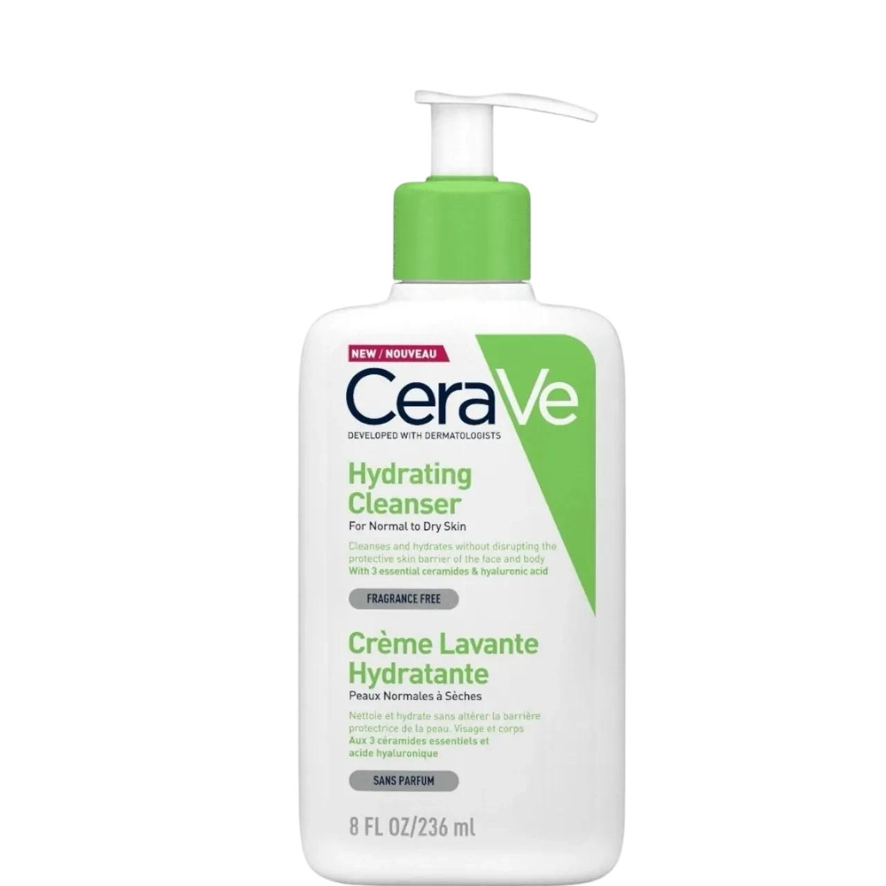CeraVe fragrance free hydrating cleanser for face and body 236ml