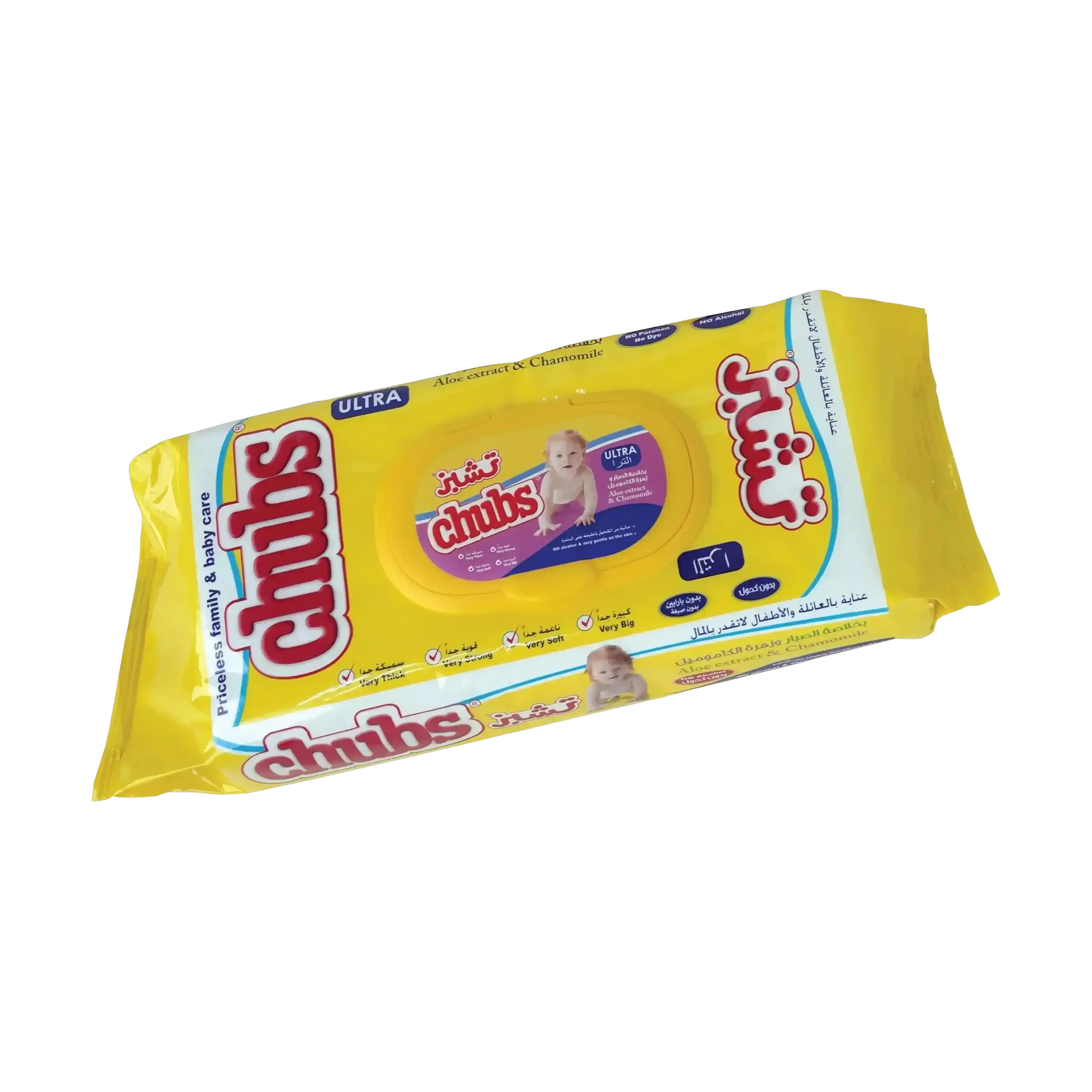 Chubs Ultra Baby Wipes with aloe extract pack of 40 pieces