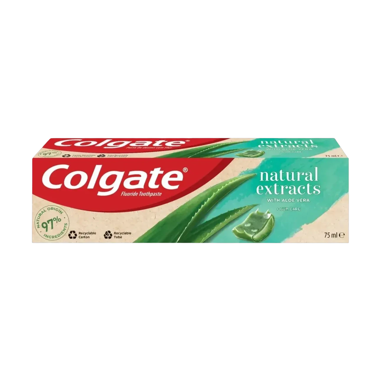 Colgate Natural Extracts Fluoride toothpaste with aloe vera for gum care 75ml