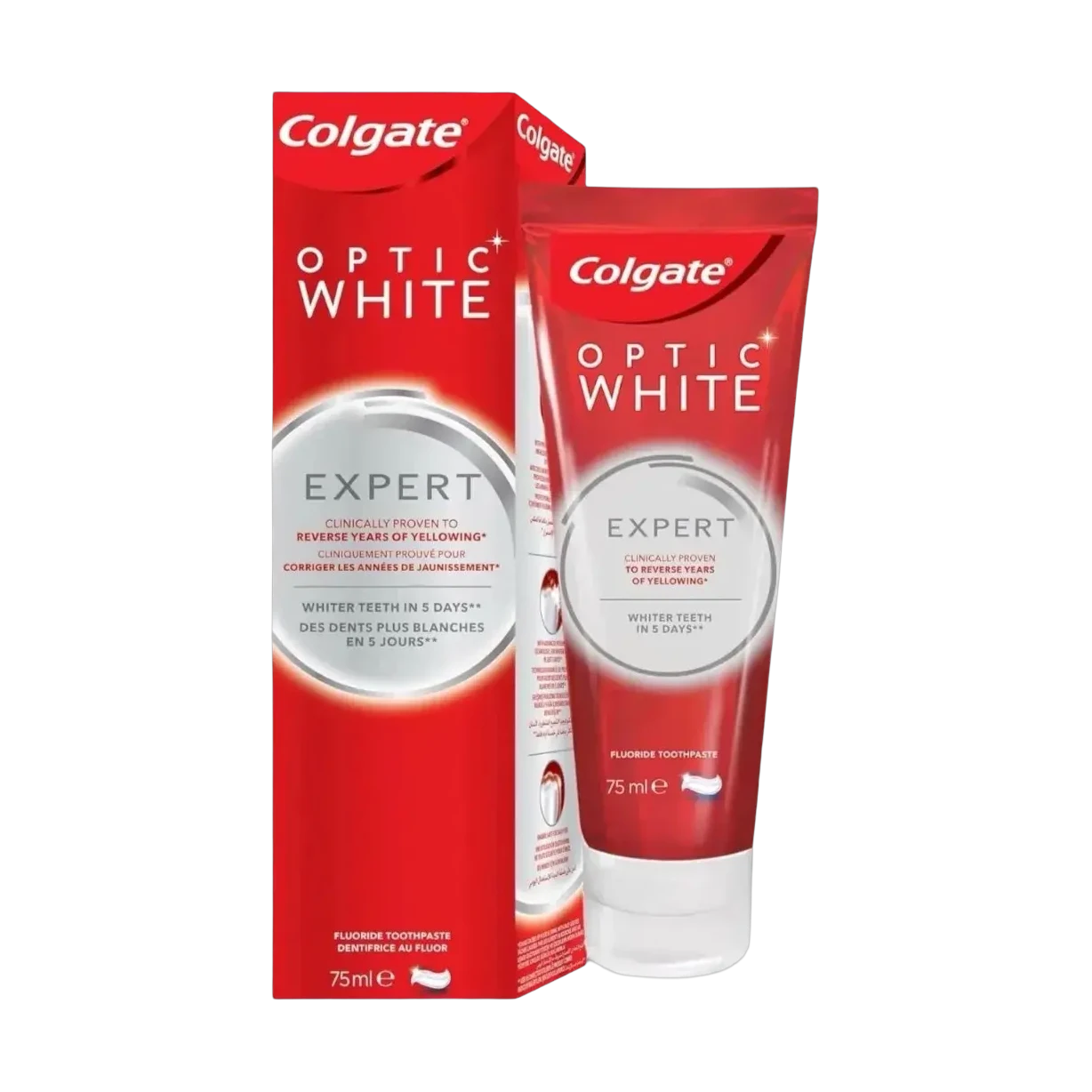 Colgate Optic White Expert Whitening Toothpaste with Advanced Polishing Technology 75ml