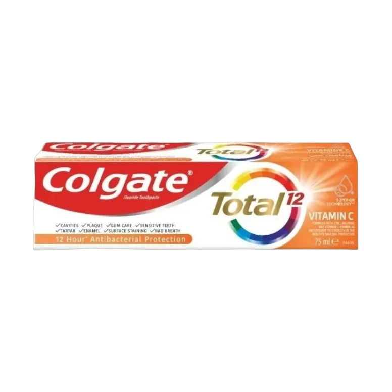 Colgate Total 12 Vitamin C toothpaste strengthens gums and helps prevent cavities 75ml