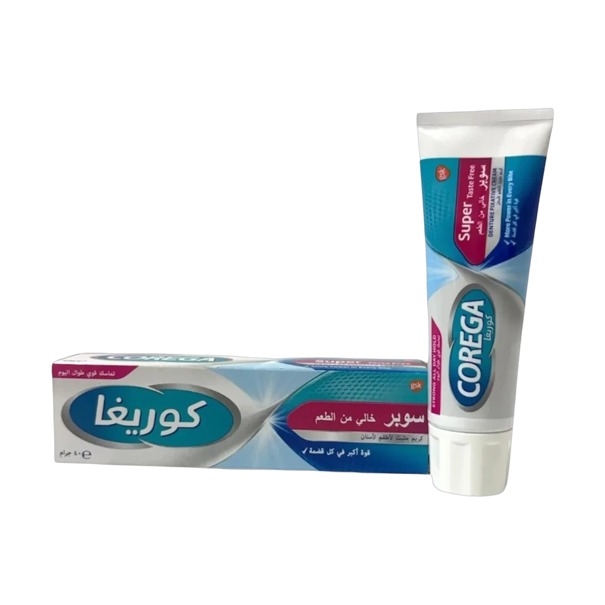 كريم كوريجا 3 دي هولد سوبر لتثبيت أطقم الأسنان بدون طعم 40 غرام