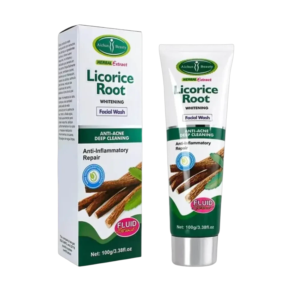 Cosmetic facial wash with licorice root for deep cleansing 100g