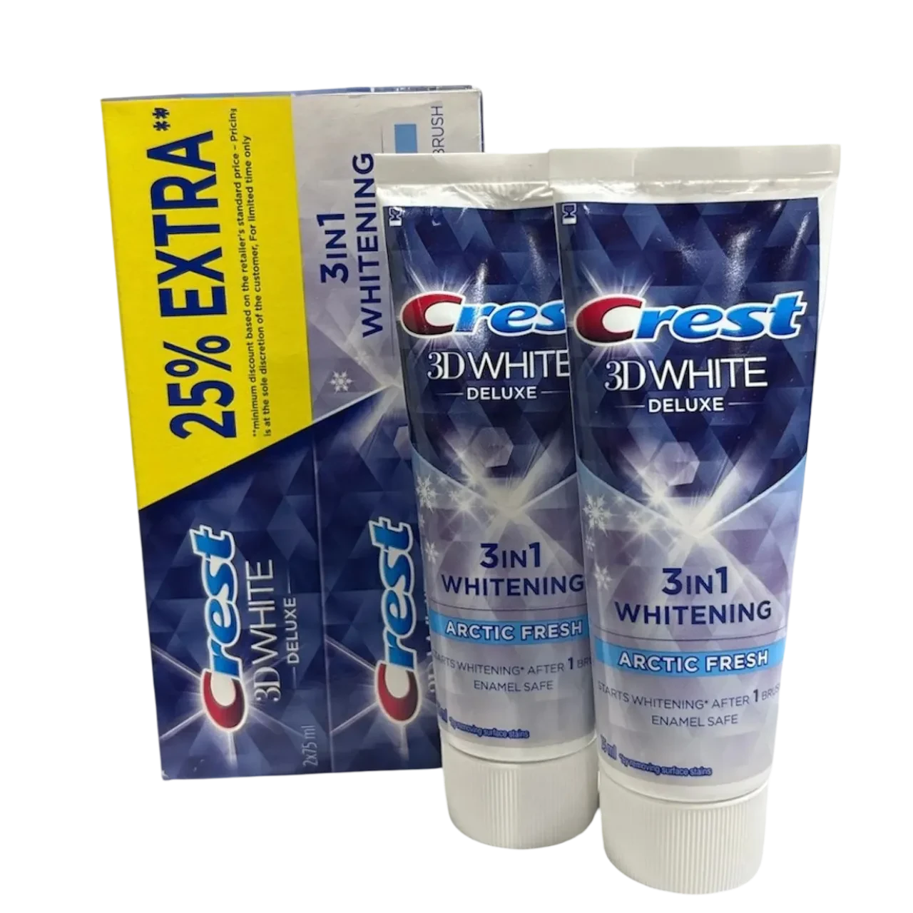 Crest 3D White whitening toothpaste 125g with arctic fresh mint flavor