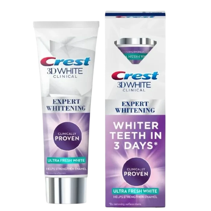 Crest 3D White Ultra Fresh Whitening Toothpaste 75ml for a brighter smile