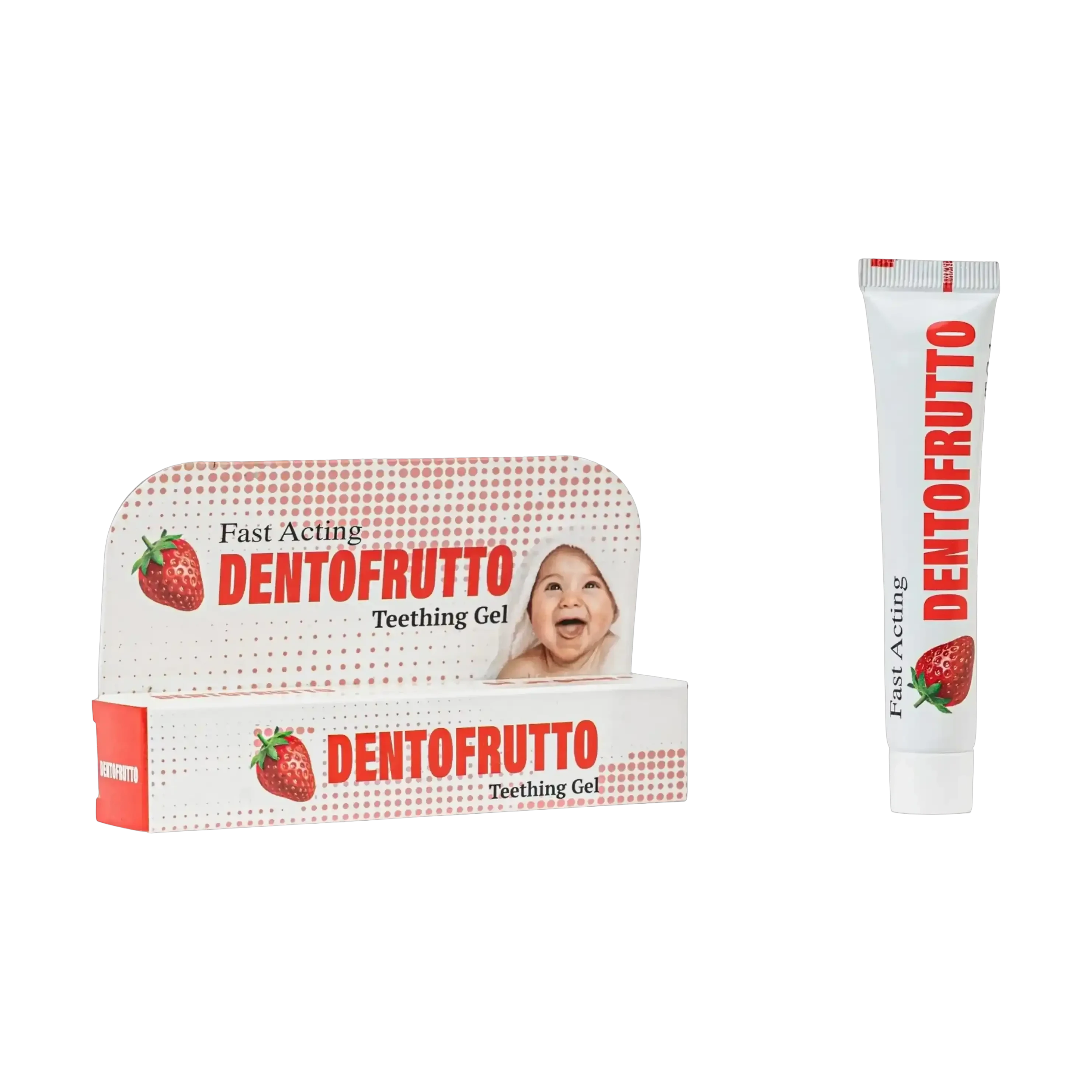 Dentofrutto Teething Gel soothes baby gums with a fast acting formula