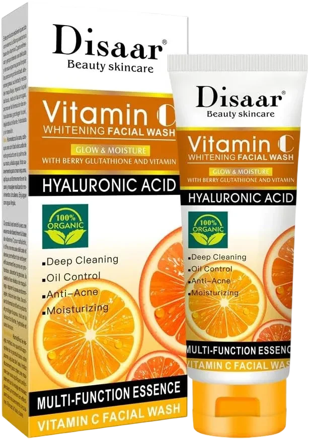Disaar Vitamin C natural facial cleanser with hyaluronic acid in a 118ml tube