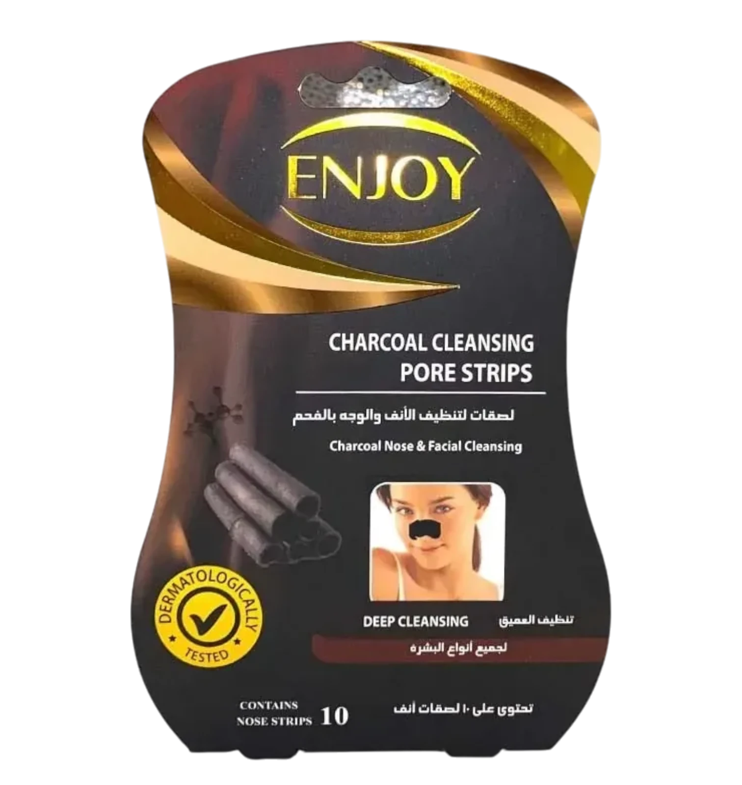 Enjoy Charcoal Cleansing Nose Strips remove blackheads pack of 10