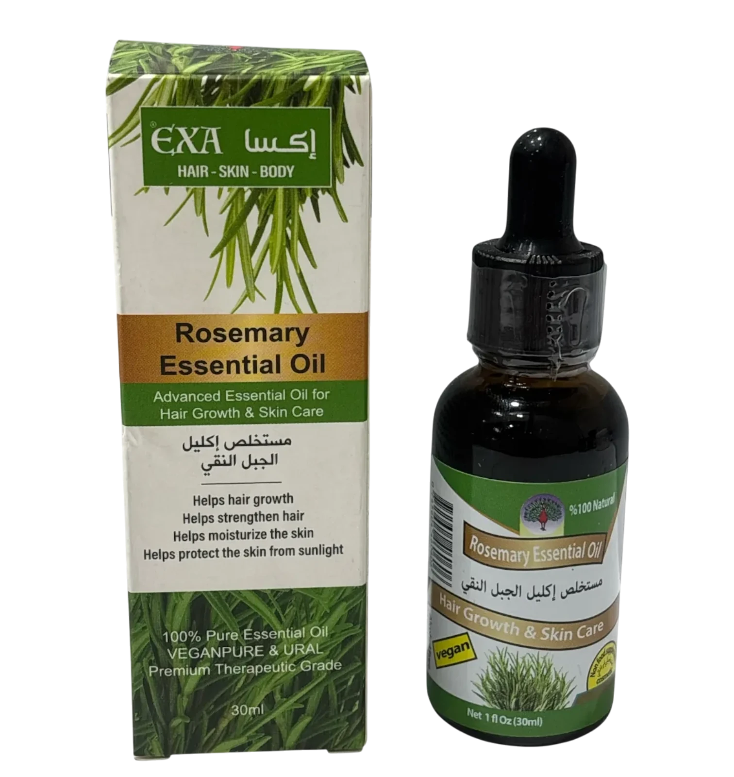 Exa Rosemary Essential Oil 30ml nourishes hair and supports skin care