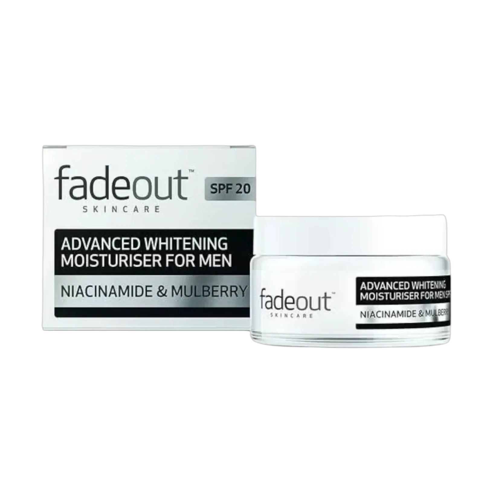 Fade Out Advanced Whitening Moisturiser with SPF helps even out skin tone 50ml