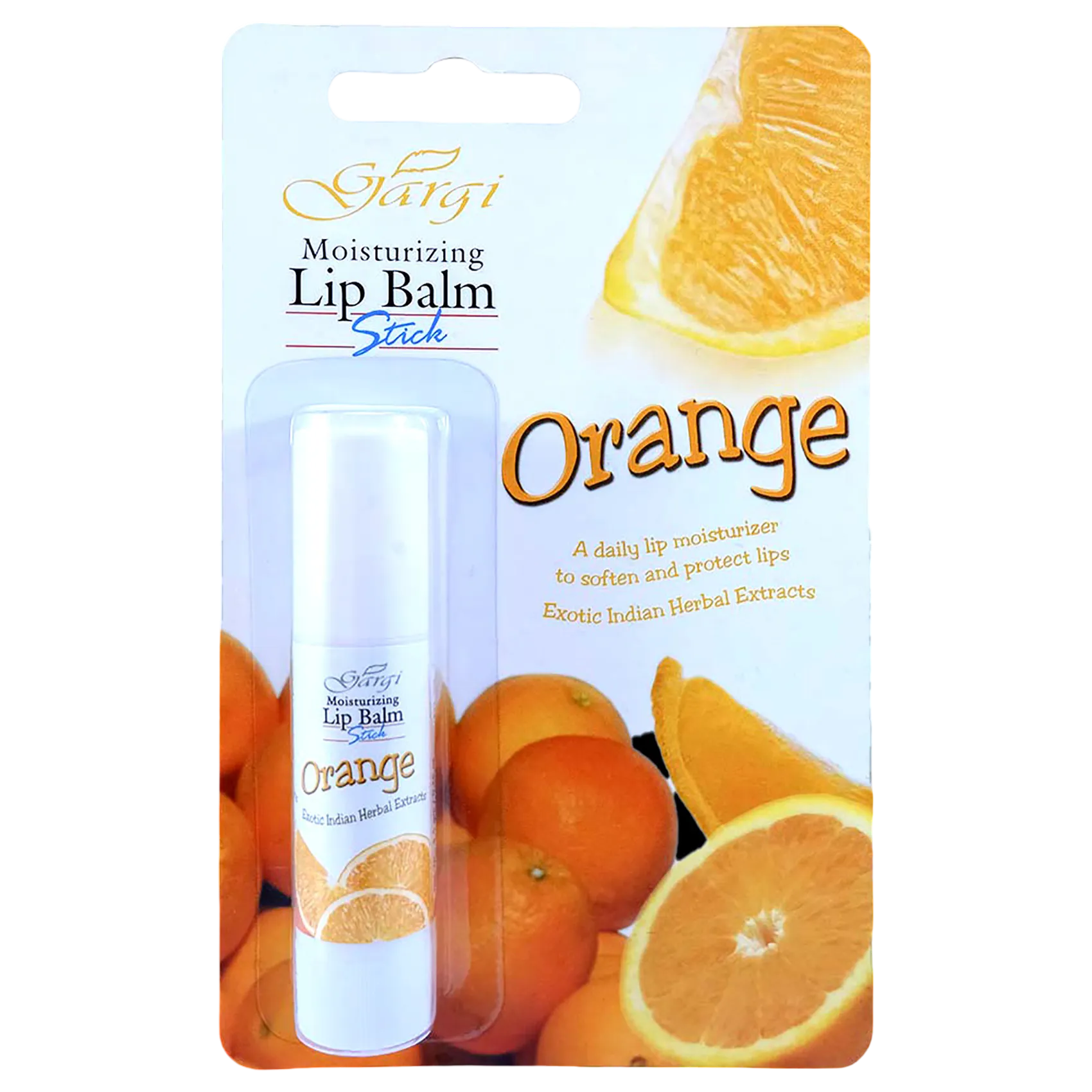 Gargi Orange Lip Balm moisturizes and softens lips daily 4.5g