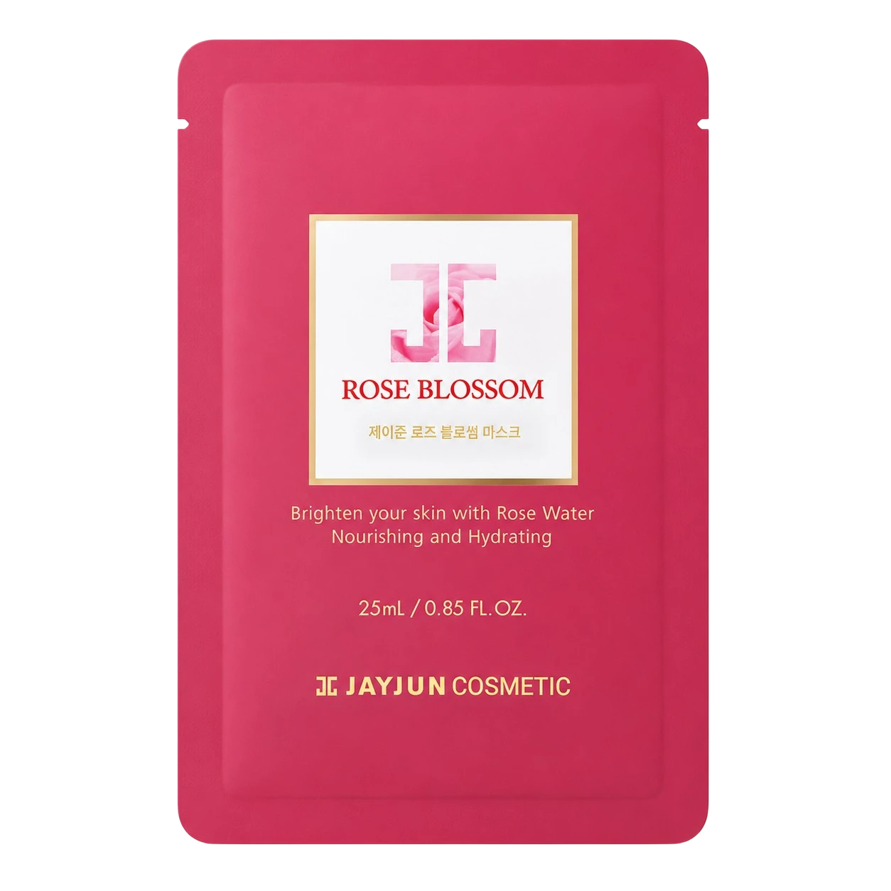 Jayjun Rose Blossom Mask with rose water for brighter hydrated skin 10 pieces