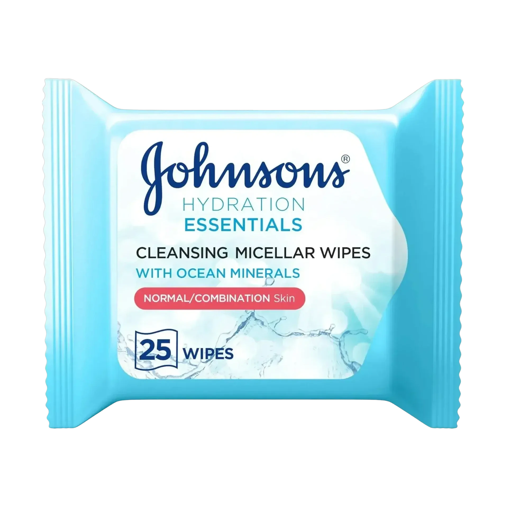 Johnson's Micellar Face Wipes for Normal to Combination Skin cleanse deeply 25pcs