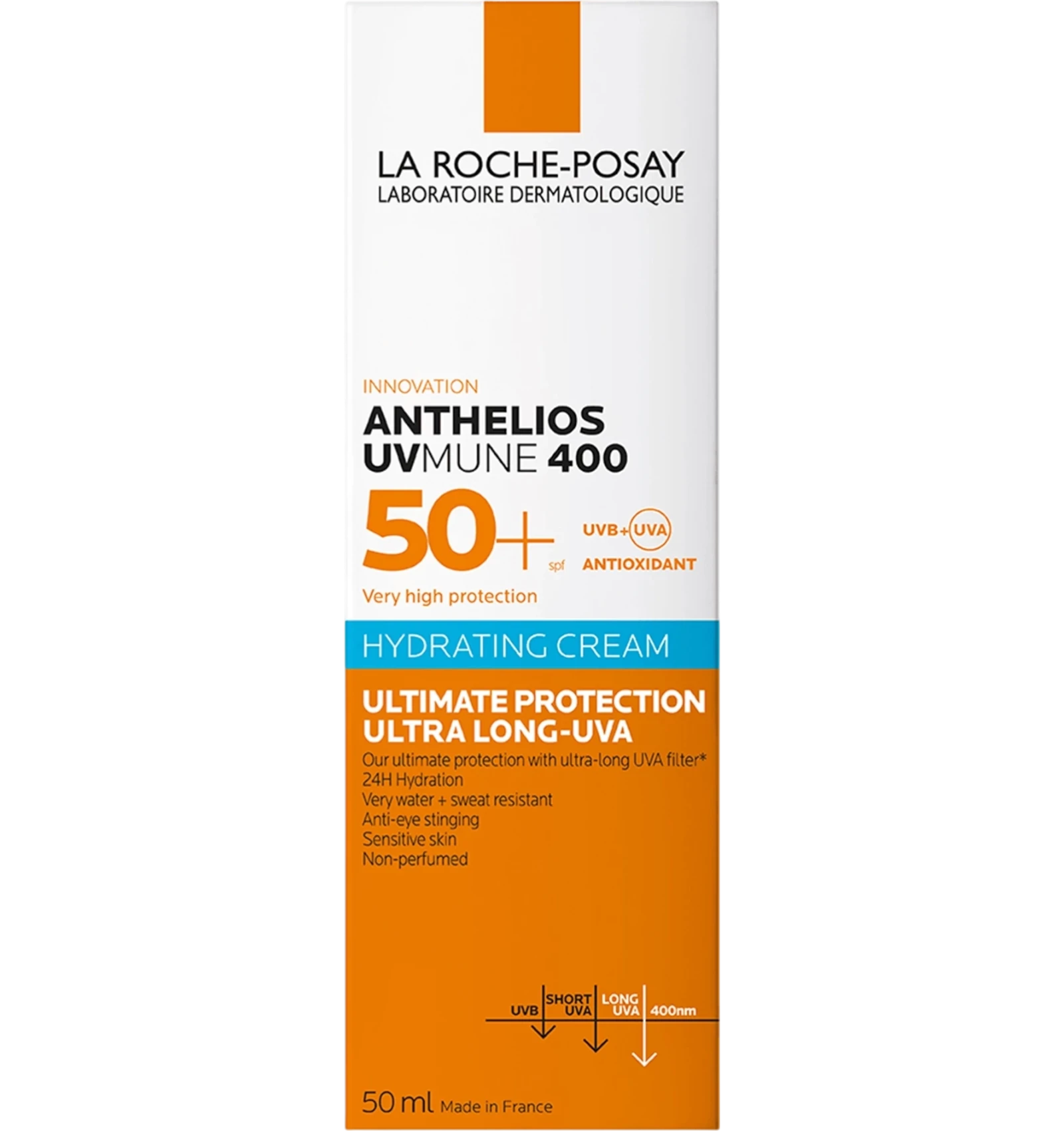 La Roche-Posay Anthelios Moisturising Cream SPF50+ shields sensitive skin daily 50ml