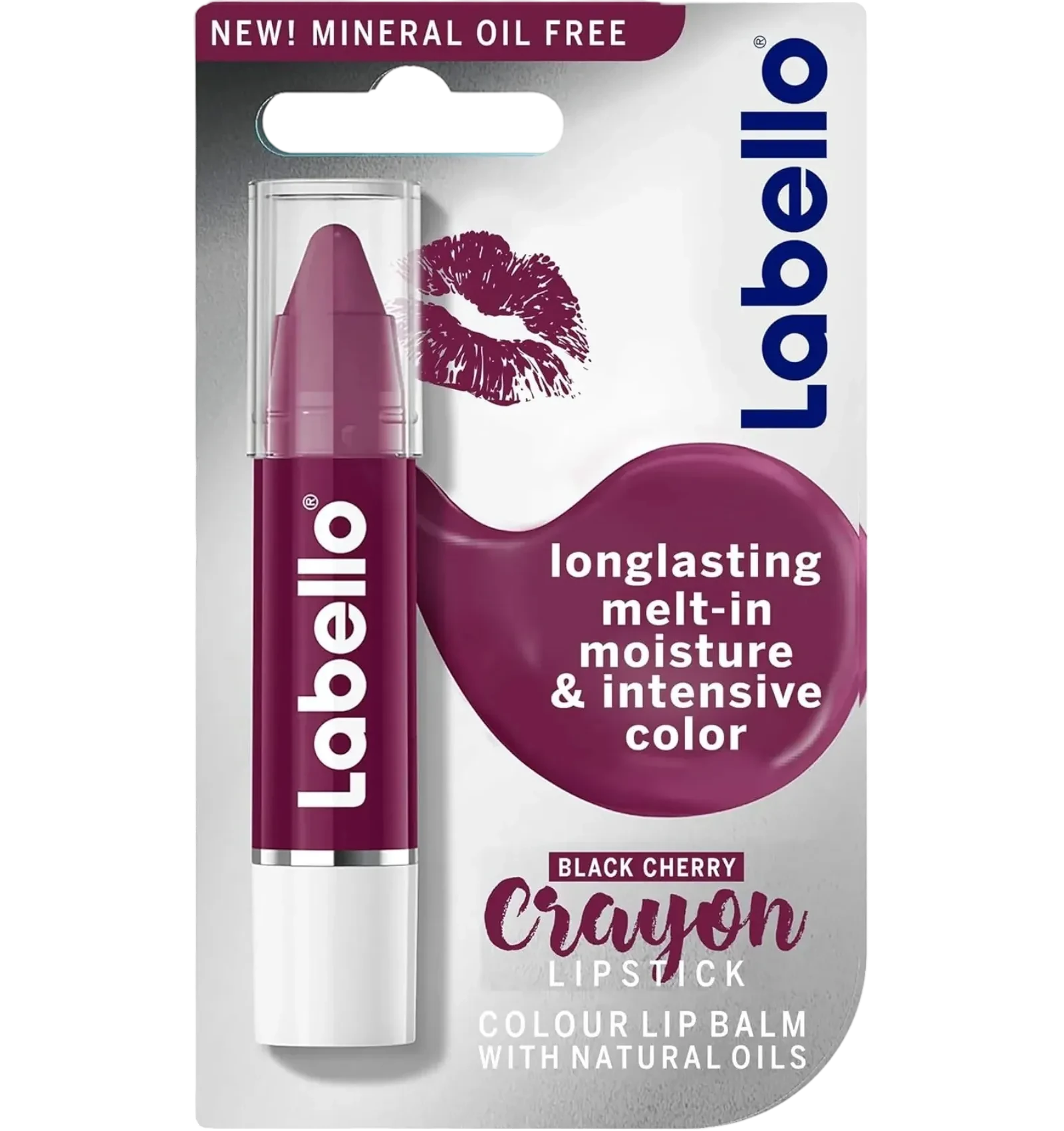 Labello Black Cherry Lip Balm delivers rich tint and hydration 3g