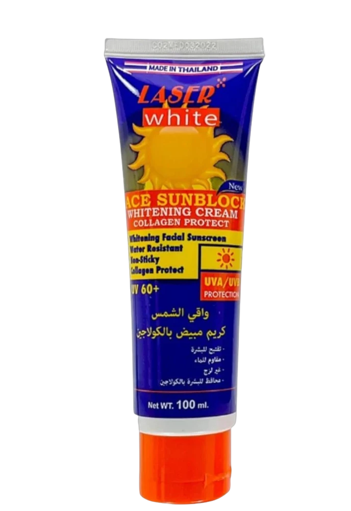 Laser White SPF 60+ sunscreen cream with collagen 100g