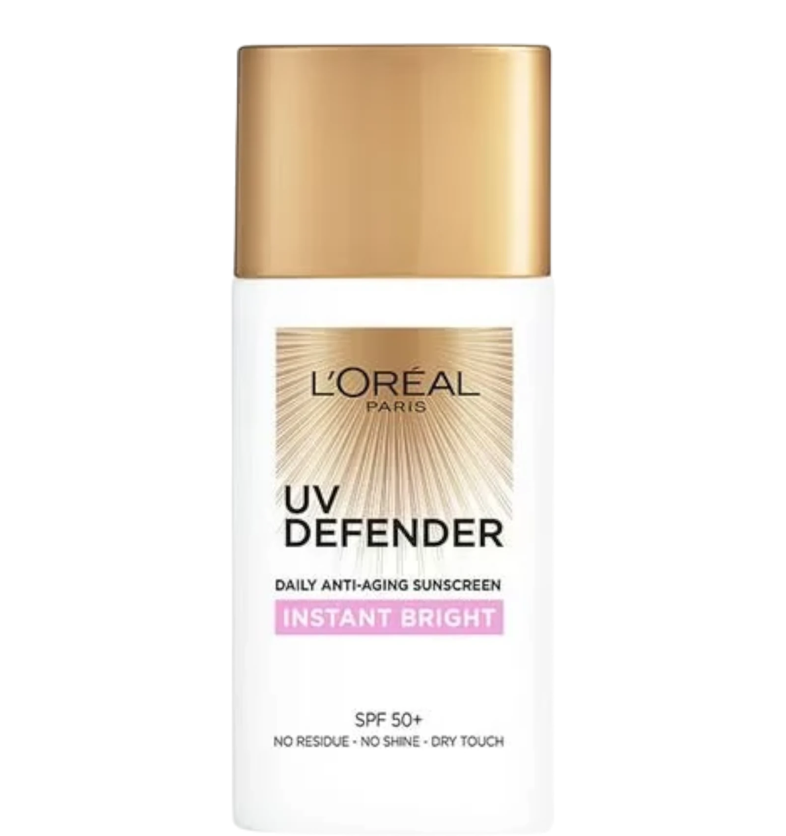 L'Oreal Paris UV Defender instant bright sunscreen offers SPF 50 protection in 50ml