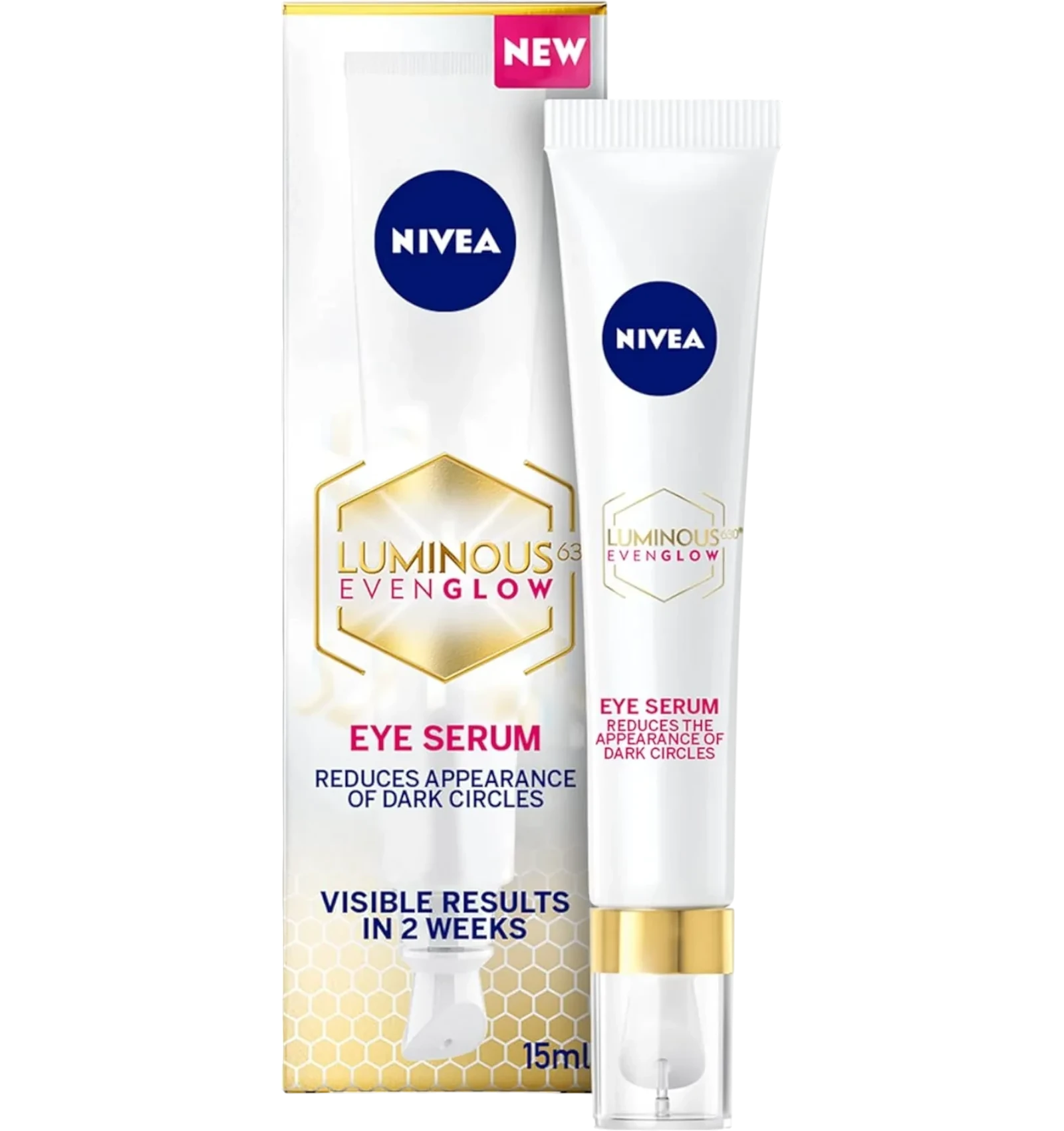 Nivea Luminous 630 eye serum targets dark circles in 15ml tube