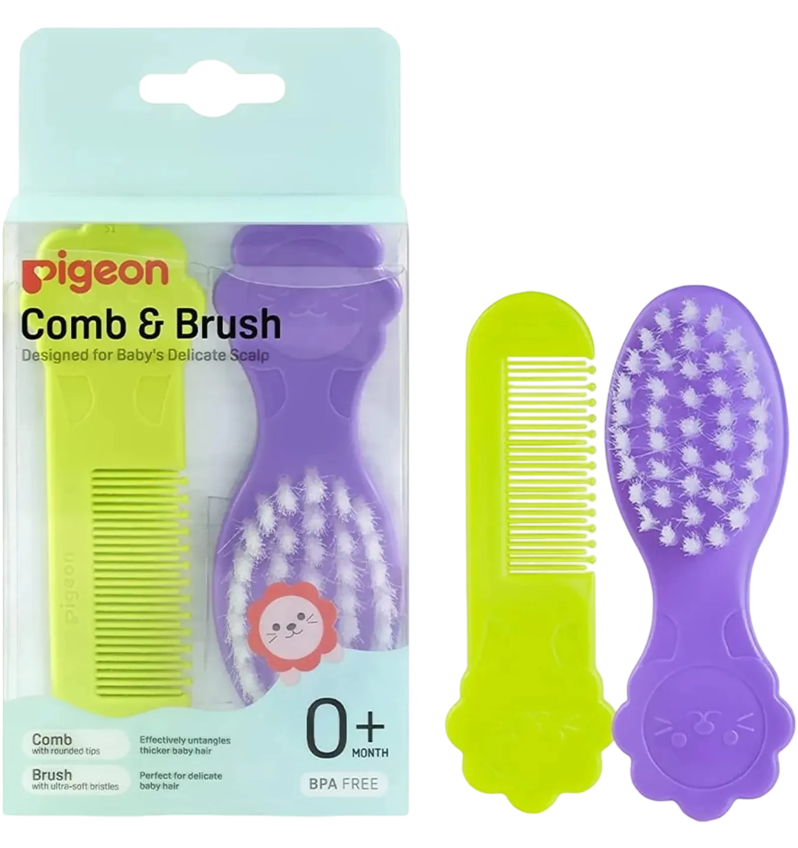 Pigeon Baby Comb And Hair Brush Set