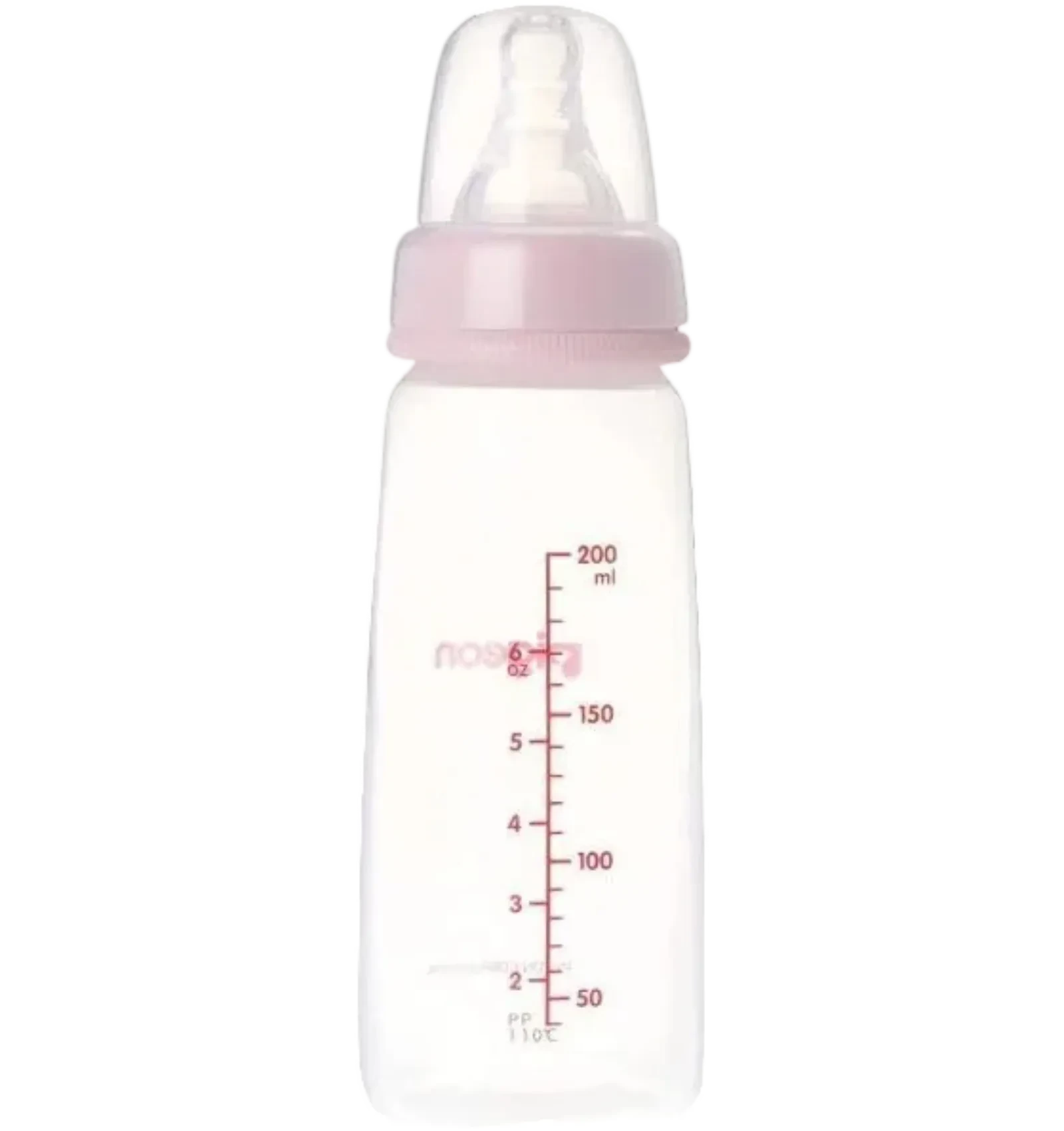 Pigeon plastic nursing bottle for babies with a soft silicone nipple 200ml