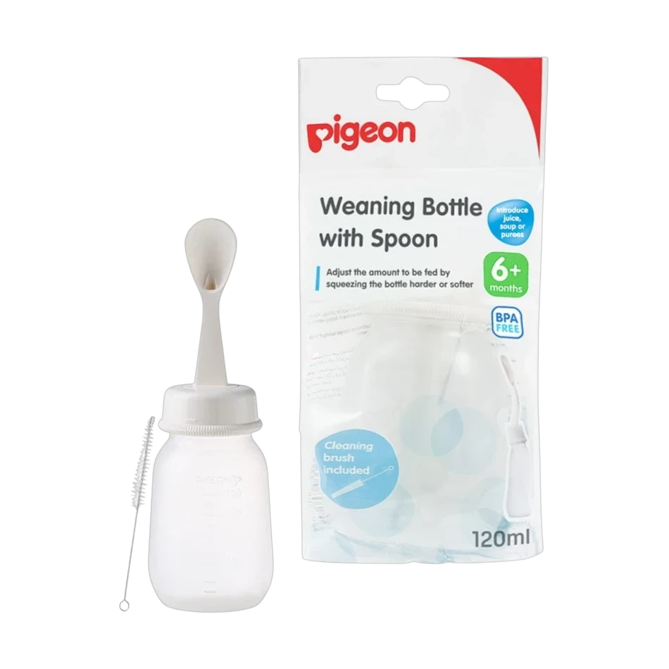 Pigeon Weaning Bottle with Spoon 120 ml for babies six months and up