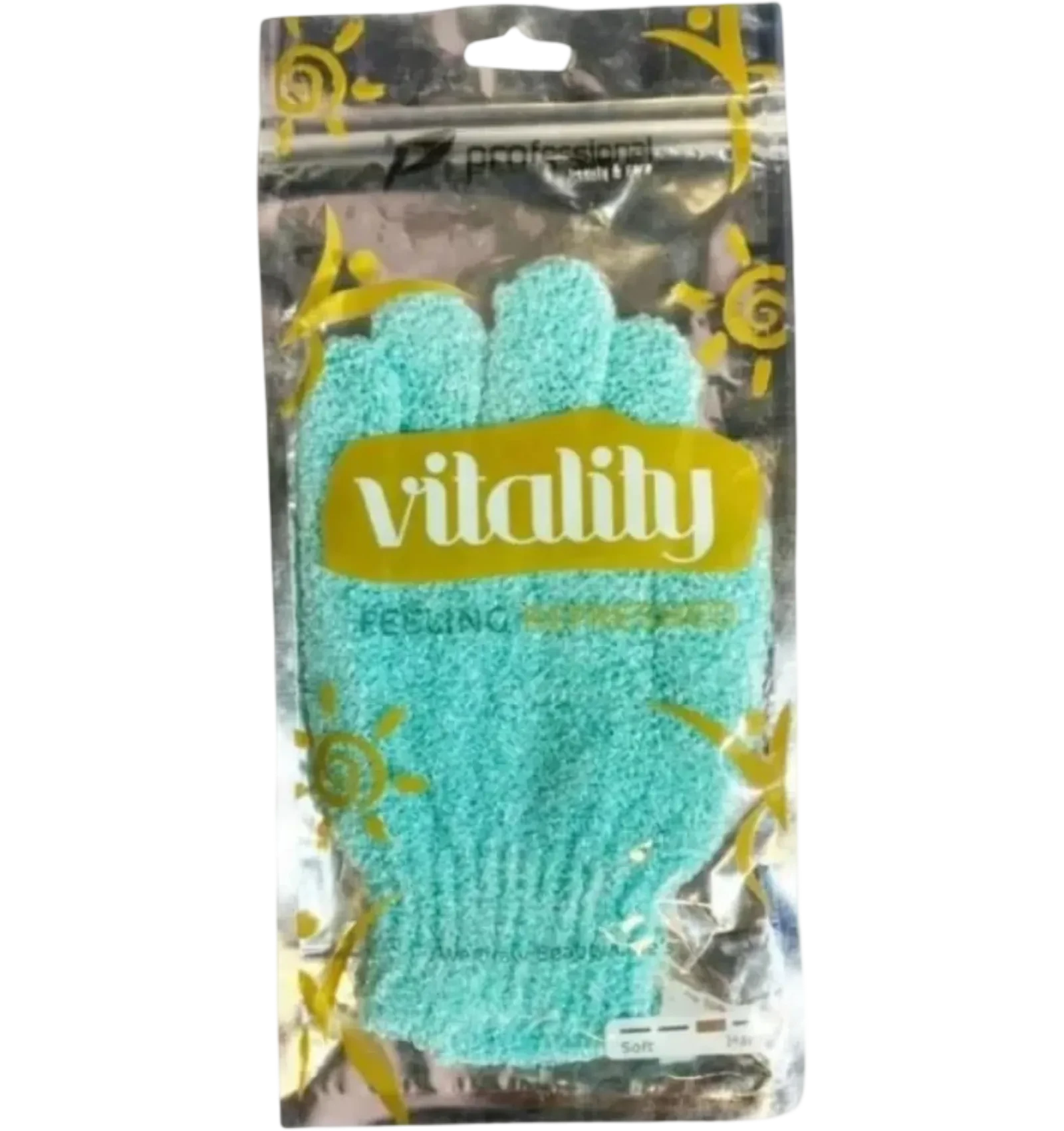 Professional loofah massage glove for gentle skin cleansing and exfoliation