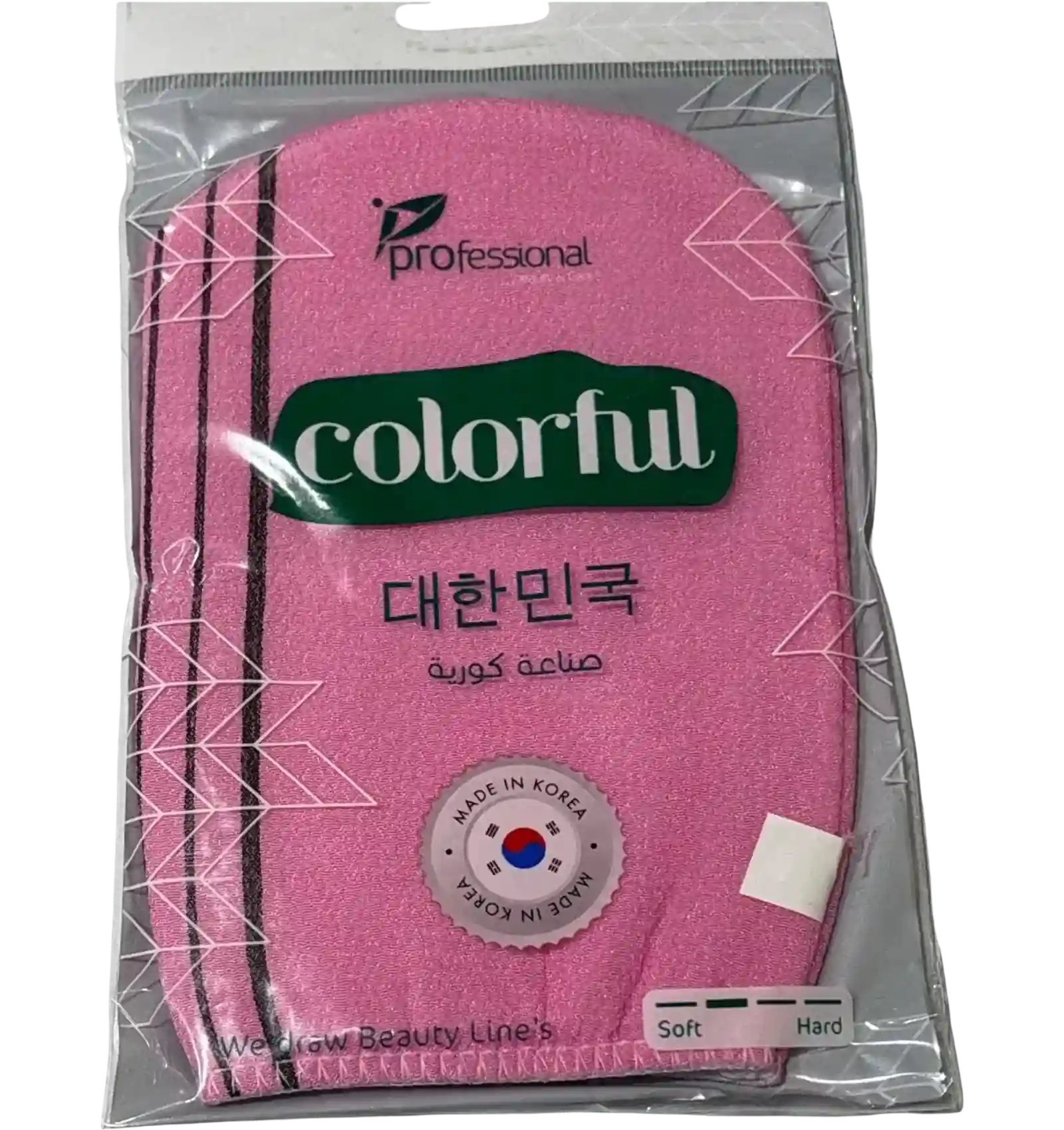 Professional Colorful Korean made loofah for gentle body cleansing