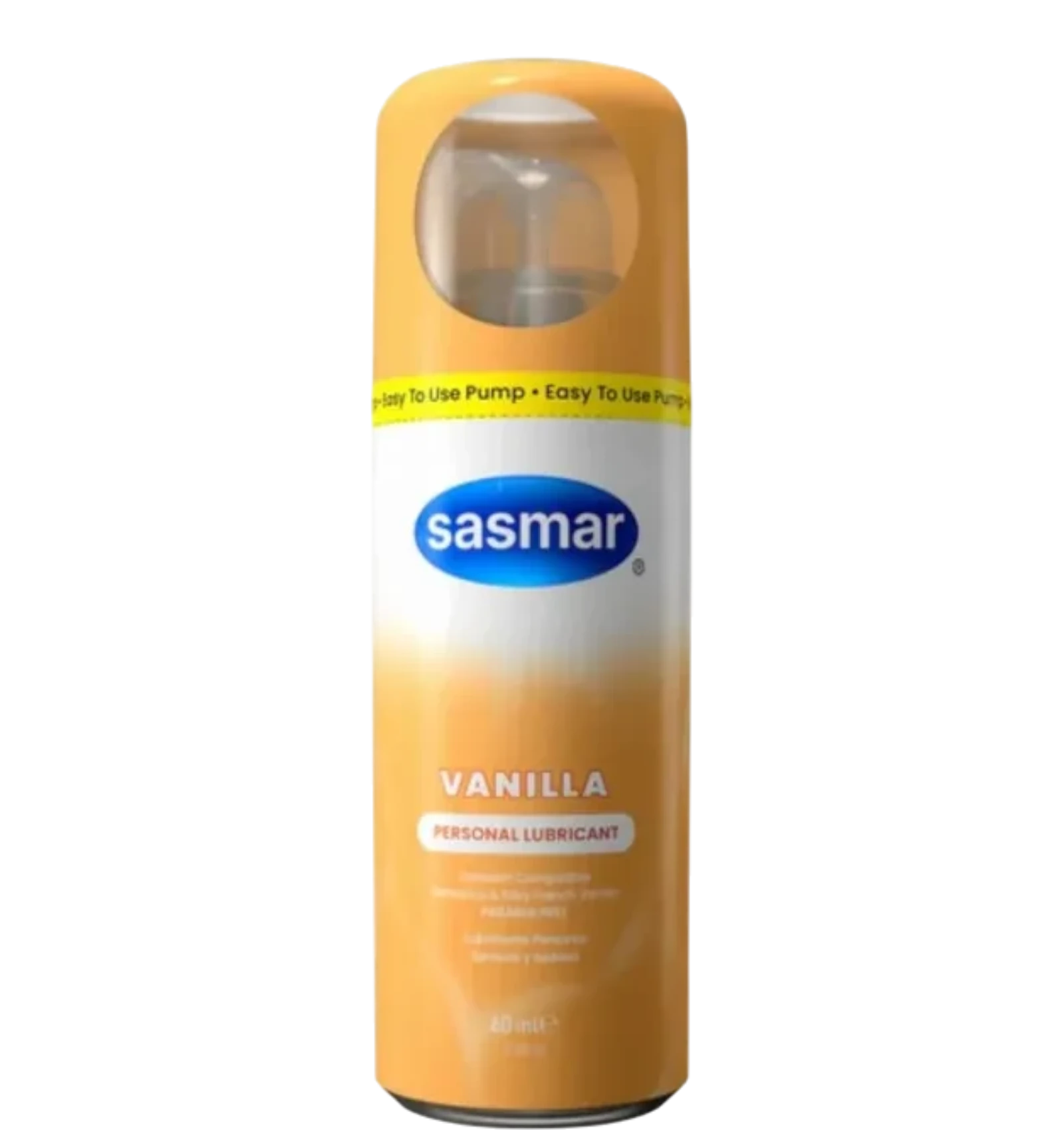 Sasmar Vanilla Personal Lubricant with an easy to use pump 60ml