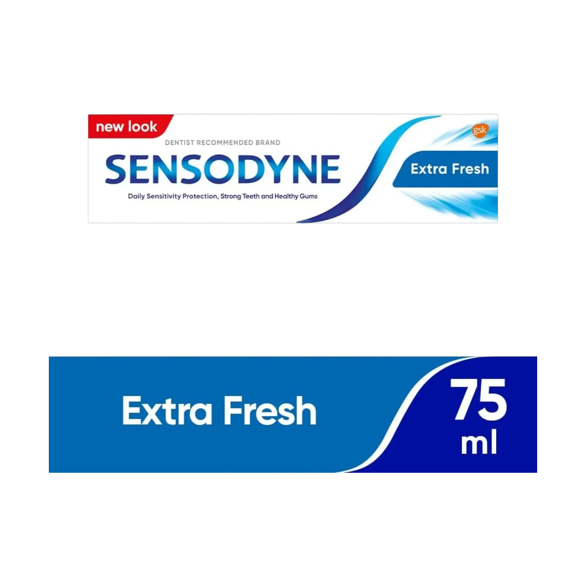 Sensodyne Extra Fresh toothpaste delivers daily protection for sensitive teeth in 75 ml