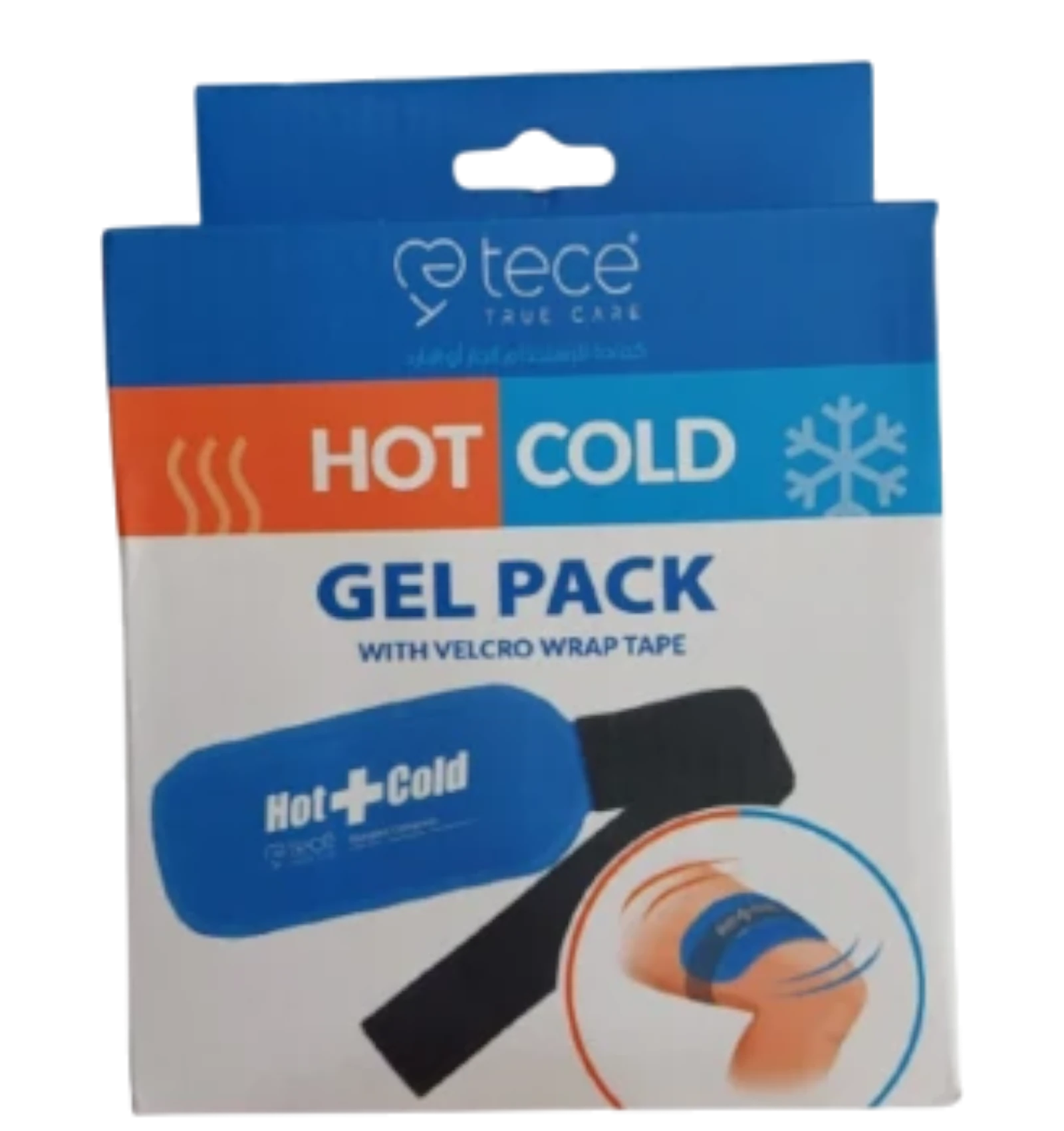 Tece hot and cold gel pack with velcro wrap for pain relief