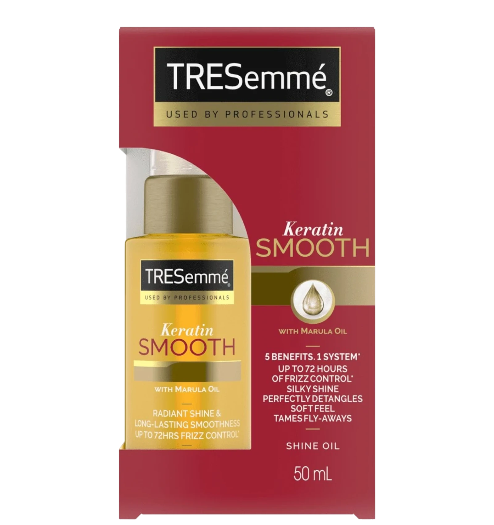 Tresemme Keratin Smooth Shine Oil gives hair instant shine and controls frizz 50ml
