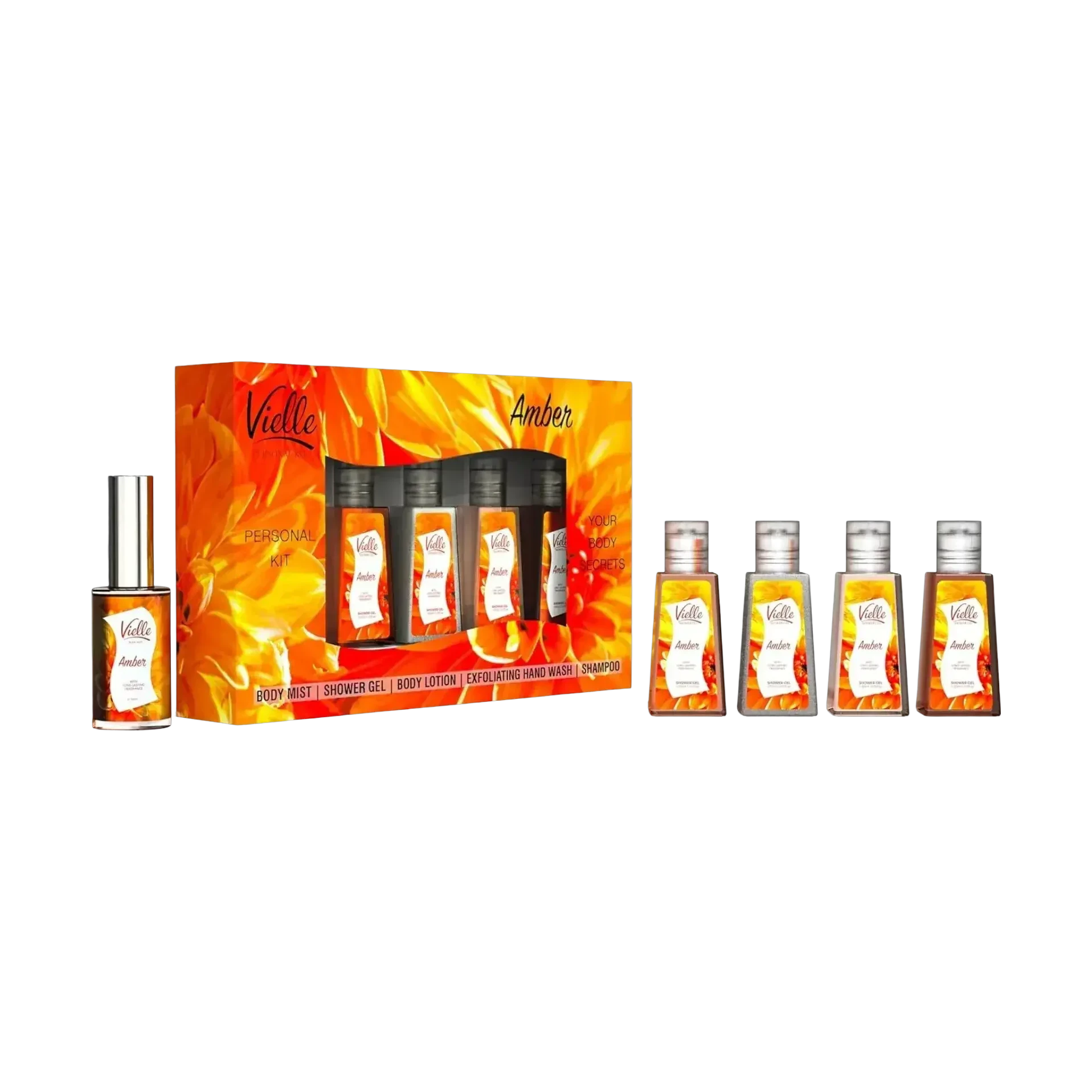 Vielle Amber Personal Care Kit brings a warm scent for refreshed skin 15ml