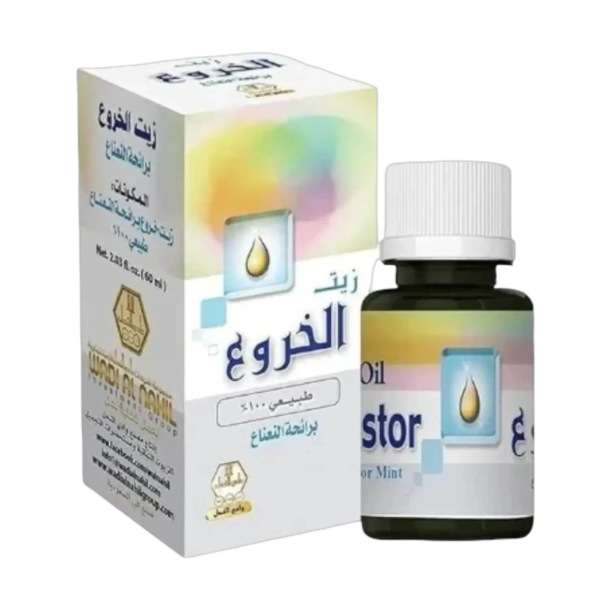 وادي النحل زيت الخروع برائحة النعناع يهدئ فروة الراس 60 مل